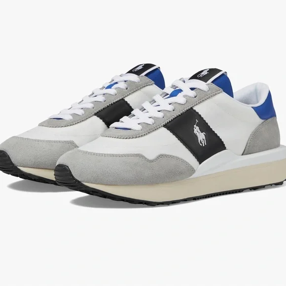 Polo Ralph Lauren Men's Train 89 Lace-Up Suede/Nylon Sneakers, Size 9.5 - Picture 1 of 11